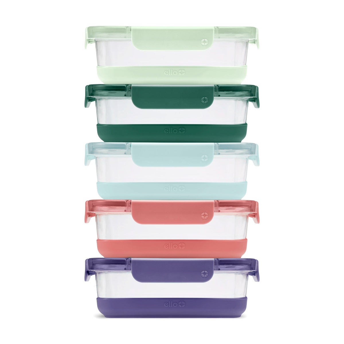 Ello Duraglass Refresh™ Meal Prep Containers, Set of 5