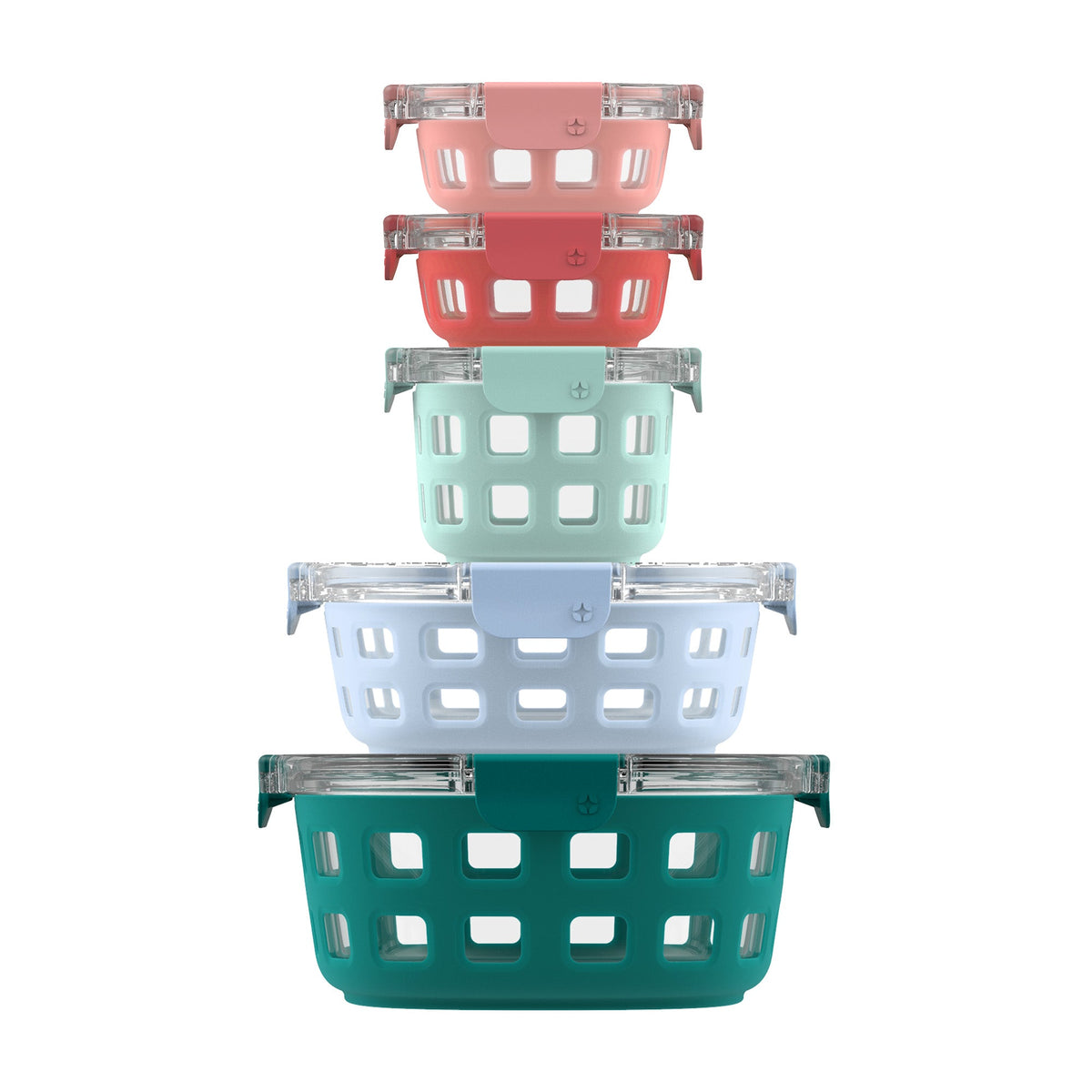 Ello Duraglass™ Round Meal Prep Containers, Set of 5